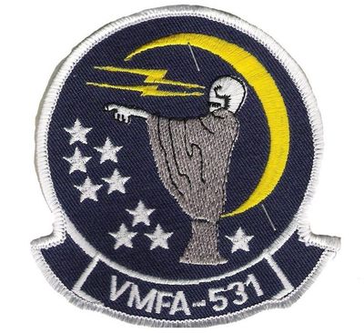 US NAVY Fighter Attack Squadron SSI: VMFA-531 Grey-Ghosts (decommissioned 1992)