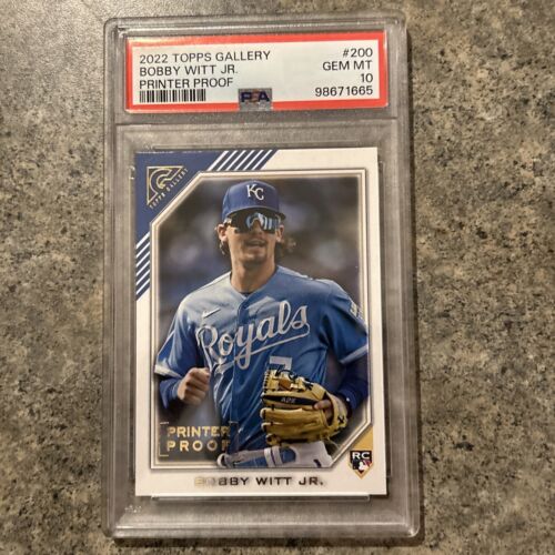 Bobby Witt Jr. 2022 Topps Gallery Printer Proof Rookie #200 PSA 10 GEM MT