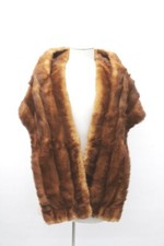 MINT CHINESE MINK FUR STOLE WRAP SCARF WOMEN WOMAN SZ 15"X60"