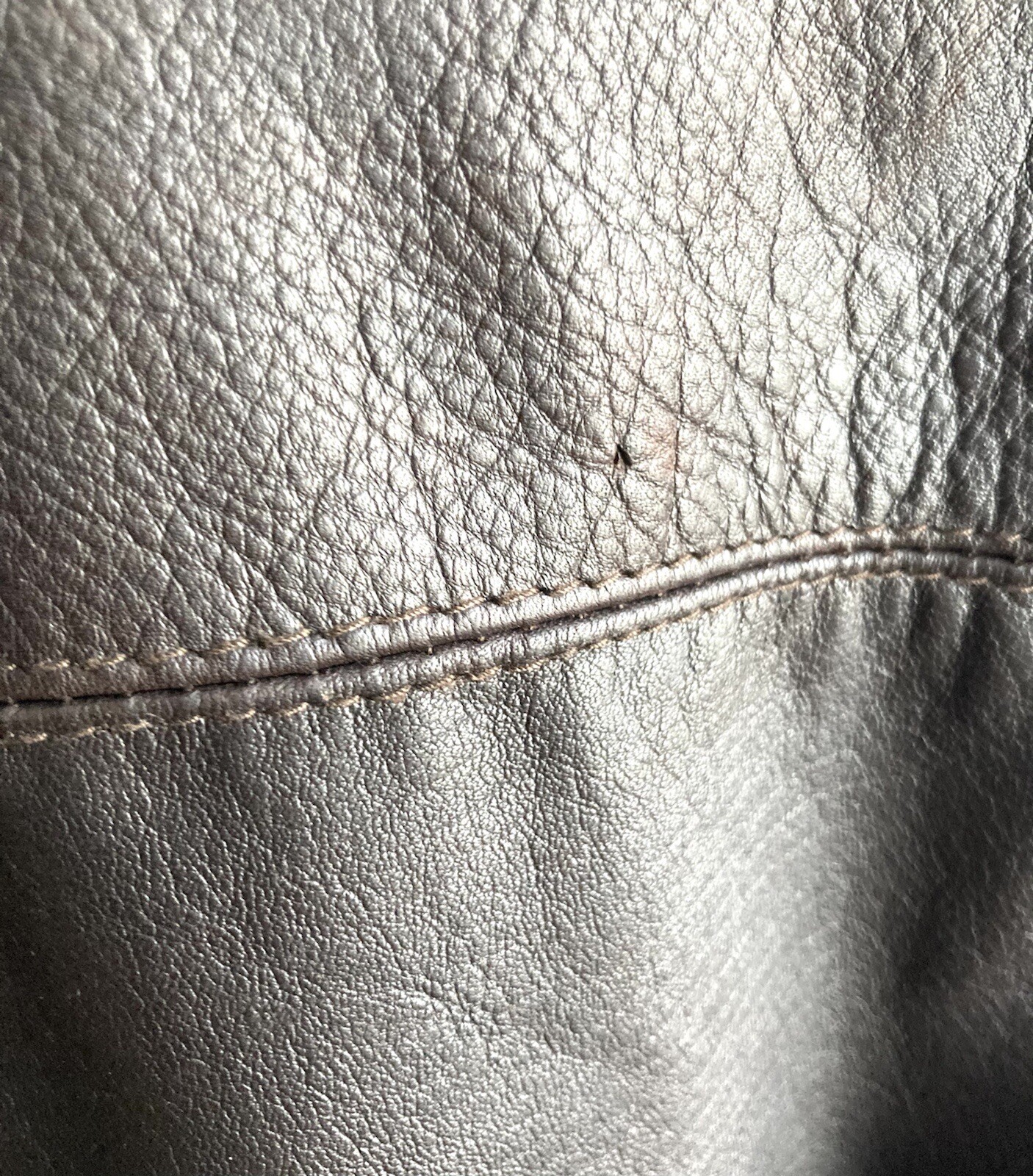 Men's Brown Leather Jacket Button John Rocha - Size S image 6