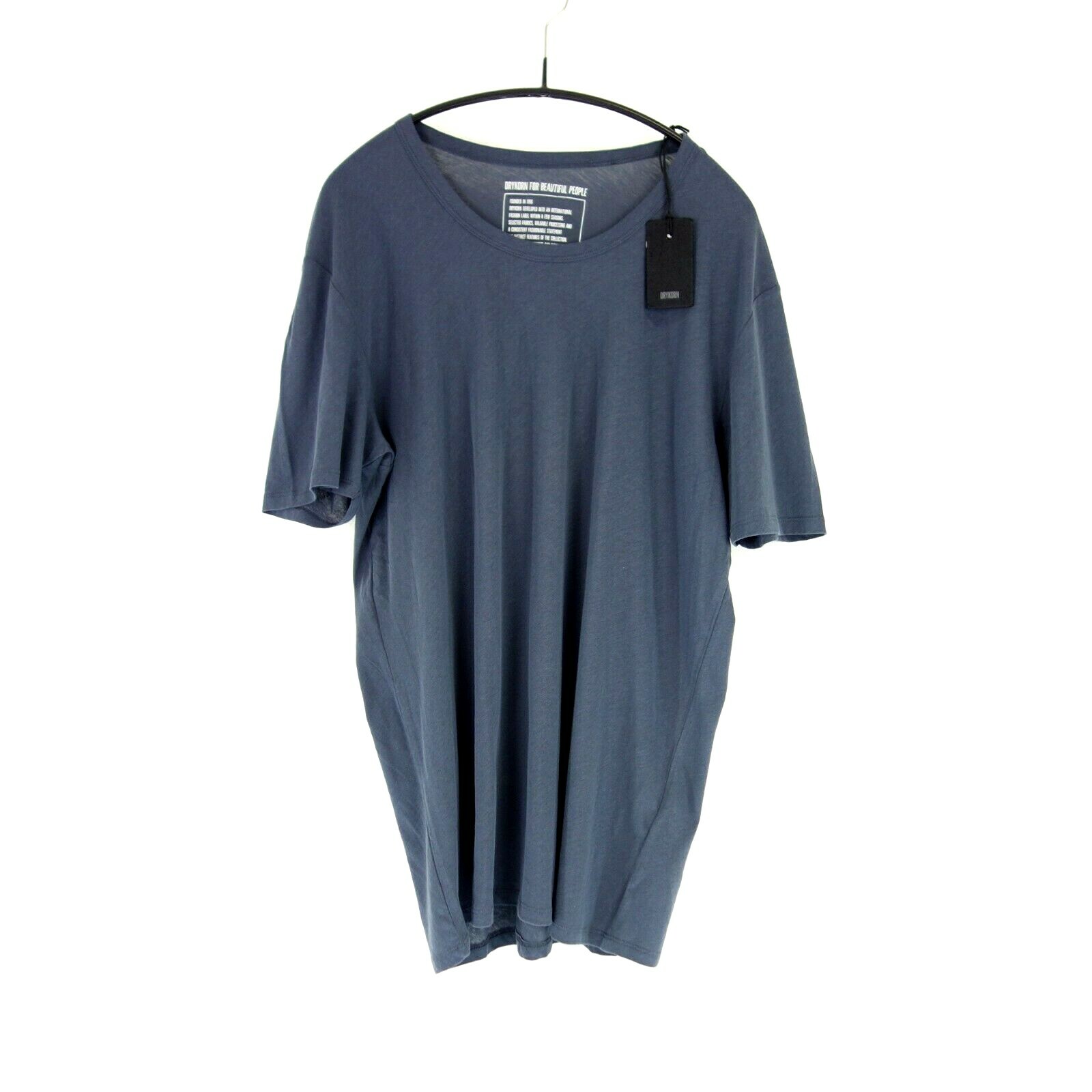 Футболка DRYKORN Shirt Herren CARL Oberteil Blau Baumwolle Kurzarm Np 50 Neu 13190₽