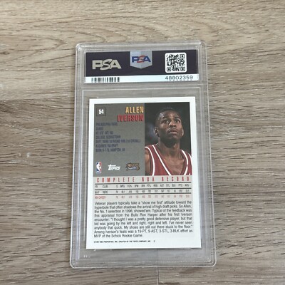 97 TOPPS NBA ALLEN IVERSON PSA10 アイバーソン 1997 Topps Basketball #54 Allen Iverson PSA 10 GEM MINT | eBay