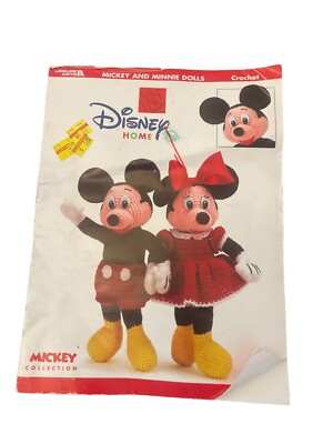 Disney mickey minnie characters dolls to crochet - pattern booklet RARE