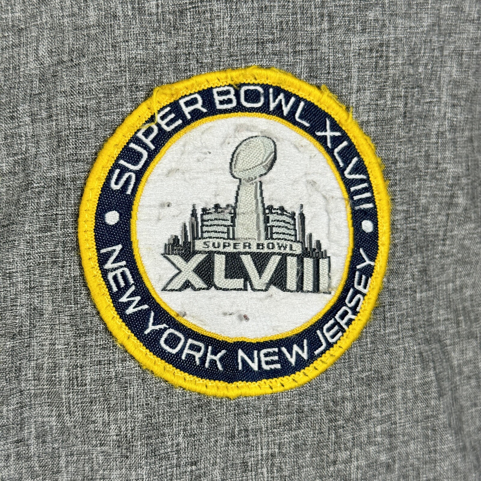 NFL Superbowl XLVIII Mens NJ/NY Jacket Coat Parka Seahawks vs Broncos Medium thumbnail 7