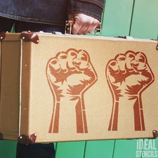Fist Revolution Stencil Reusable Wall Decor Art Craft Paint Ideal Stencils