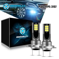 2x H7 LED Headlight Kit High Low Beam DRL Bulbs 30000LM 6000K White Super Bright