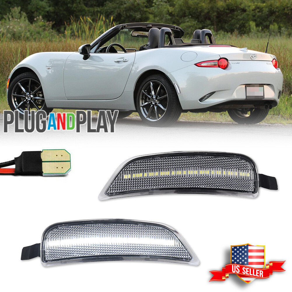 2016-2023 Mazda MX-5 Miata White LED Side Marker Lights Pair