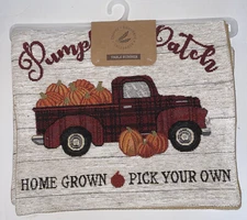 13 X 72 PUMPKIN TRUCK GATHER  Table Runner