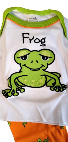 Baby Pants Set 3-Piece Tee Shirt Socks Green Frogs Newborn Infants 0-6 Months - Bild 2 von 8