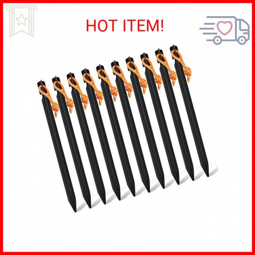 10 Pack Tent Stakes Heavy Duty, Aluminum Tent Stakes Pegs, Metal Tent Spikes, Gr