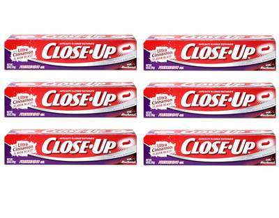 Toothpaste, Refreshing Red Gel, Anticavity Fluoride, Cinnamon, 6 Ounce (Pack of 