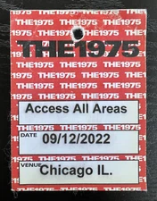 THE 1975 - 2022 TOUR - BACKSTAGE PASS! ARAGON BALLROOM - CHICAGO kw: cd poster