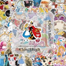 Alice In Wonderland Wall Decal For Kids' Rooms - Fun Cartoon Sticker Art For Bedroom, Nursery, Or Kindergarten - 10x10 Inch Vinyl Decor