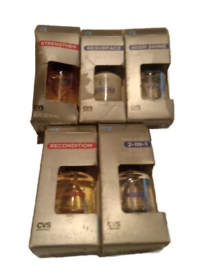 Lot of 5 Nail Care Beauty 360 High Shine Resurface Recondition Strengthen 2-In-1