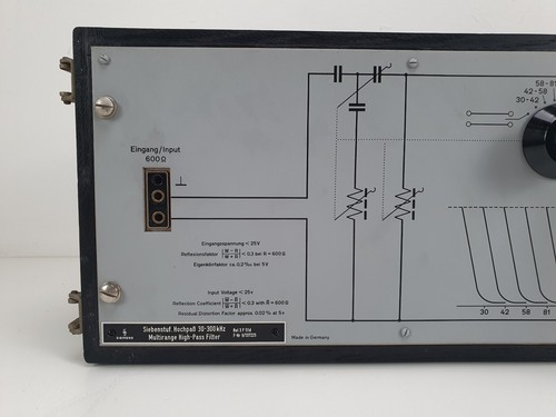 Siemens Rare Multirange High Pass filter- 30-300Khz - In Wooden case-Working - Picture 8 of 13