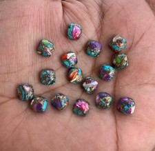 Natural Mix Copper Turquoise Cushion 8x8 mm to 20x20 mm Cabochon Loose Gemstone