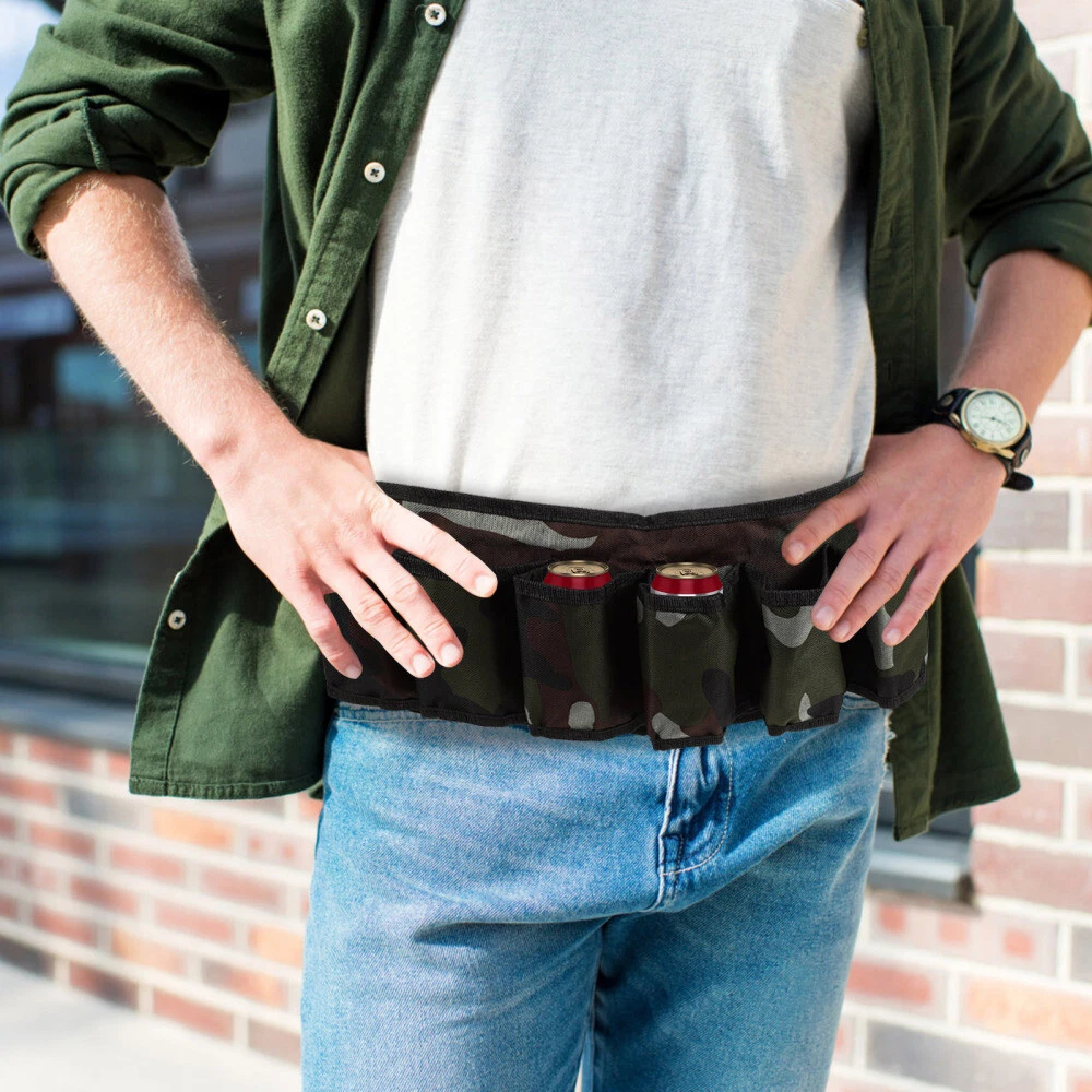 Hiking Belt Bag Beer Can Holder Six Pack Beer Belt Jogging Pack Camping Pouch Hiking Belt Bag Beer Can Holder Six Pack Beer Belt Jogging Pack Camping Pouch