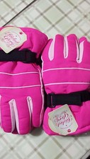 2 Pairs  FADED GLORY SOLID SNOW GLOVES  CHILDREN SIZE S-M FUCHSIA NEW WITH TAG