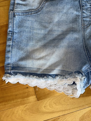 Cat and Jack girls Size L (10-12) Shorts Overalls Lace Hem - Picture 2 of 4