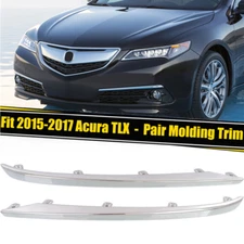 Bumper Trim For 2015-17 Acura TLX Front Left&Right Side 71126TZ3A00 71121TZ3A00