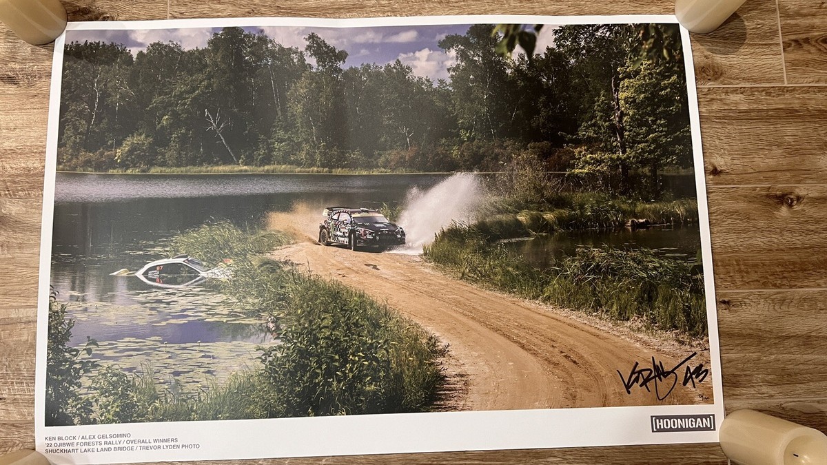 KEN BLOCK SIGNED 24x36 Risk Every Thang Autograph 2022 Ojibwe Win