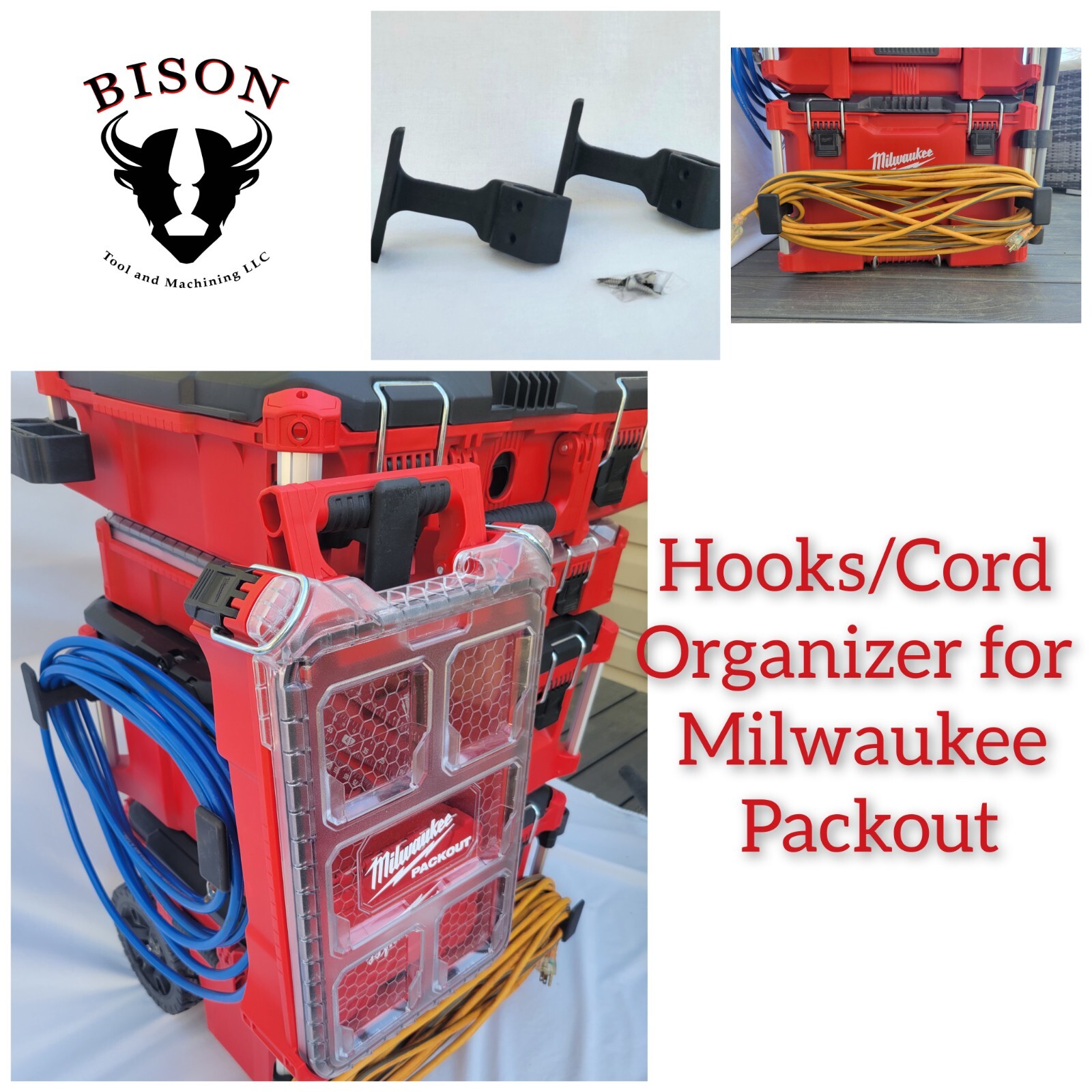 Milwaukee Packout Molded Plastic Extension Cord Organizer-image