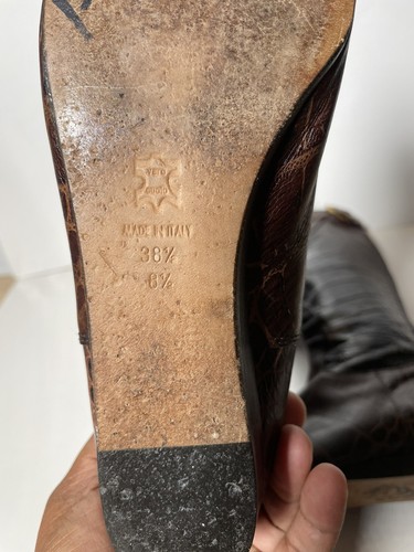 BCBG Maxazria Stiefel Leder kniehoch Damen 8,5 braun Animal Prin - Bild 13 von 15