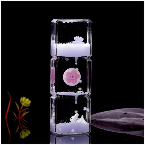 Mini Cartoons Creative Liquid Hourglass Timer Rabbit Transparent Crystal Decor - Picture 31 of 35