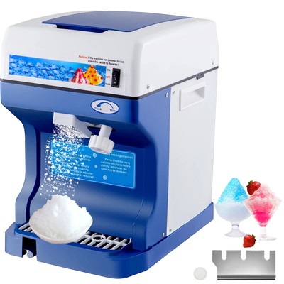 VEVOR 250W Electric Shaved Ice Machine - Adjustable Snow Cone Maker