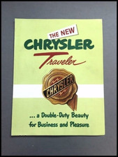 1951 Chrysler Traveler Vintage Car Sales Brochure Folder