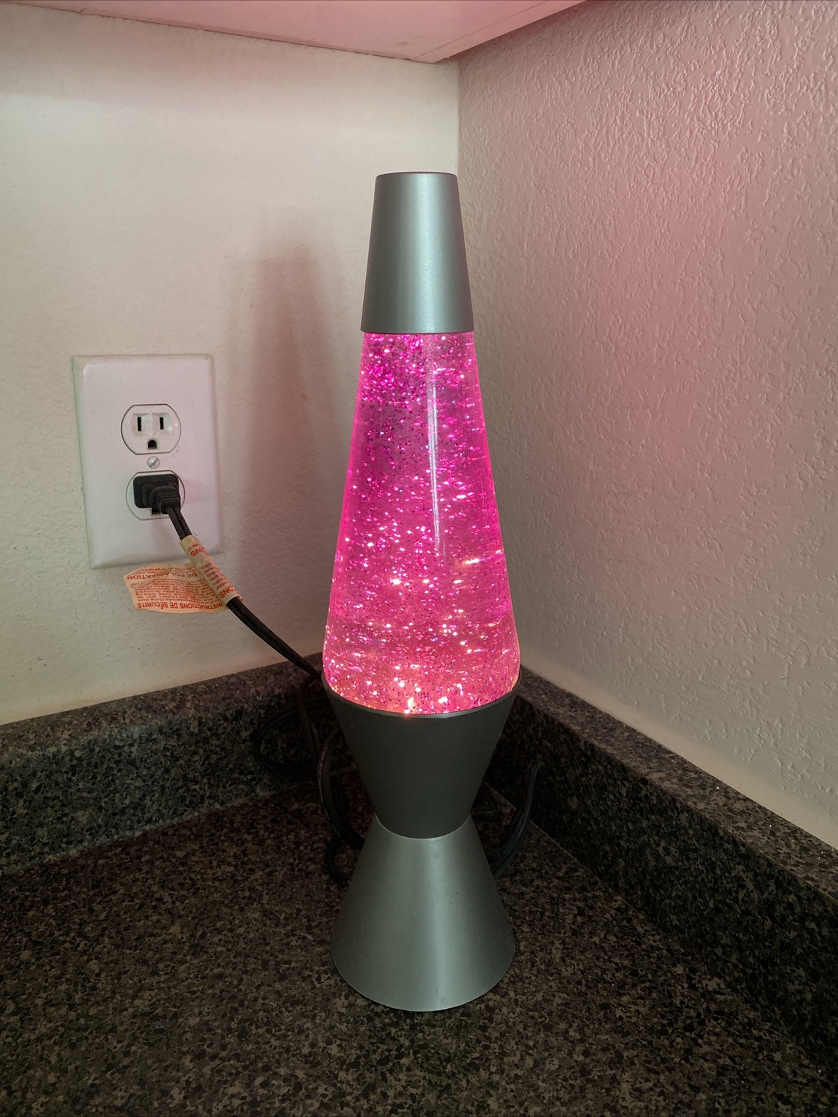 Vintage Purple Glitter LAVA LAMP eBay