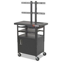 Adjustable Flat Panel Tv Cart, 4-shelf, 24w X 18d X 46h, Black (blt27530) on sale Adjustable Flat Panel Tv Cart, 4-shelf, 24w X 18d X 46h, Black (blt27530) on sale