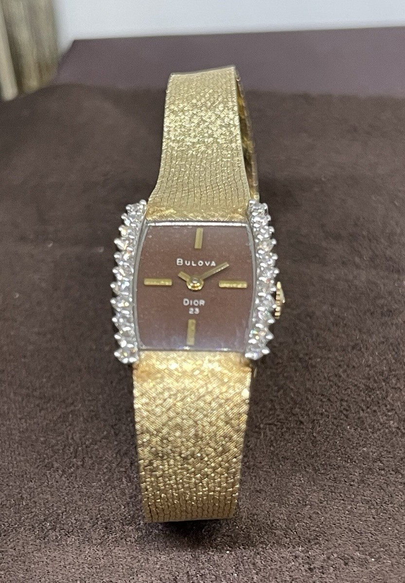 Vintage Bulova /Dior 23 Jewels 14k Yellow Gold Women Watch | eBay