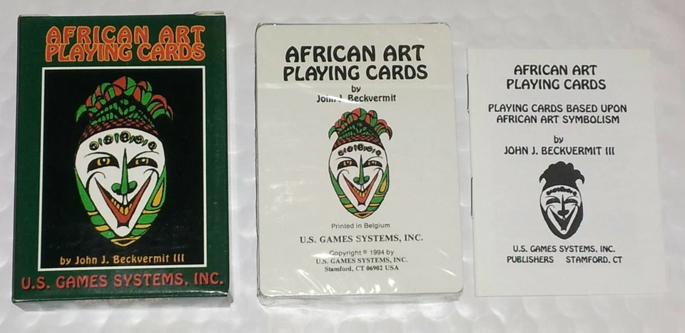 NEW & SEALED! African Art Playing Card Deck Beckvermit 1994 U.S. Games System  - Image 2 of 4