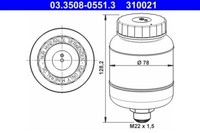 ATE 03350805513 BremsflüSsigkeit AusgleichsbehäLter BehäLter BremsflüSsigkeit