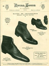 Publicité ancienne Royal House chaussures bottines 1909 issue de magazine