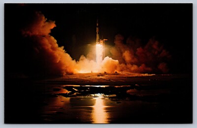 Postcard NASA Apollo 17 Space Vehicle Liftoff 1972