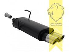 Sportauspuff Endschalldämpfer für Peugeot 206 206CC Cabrio 2 x 76mm MS-Design