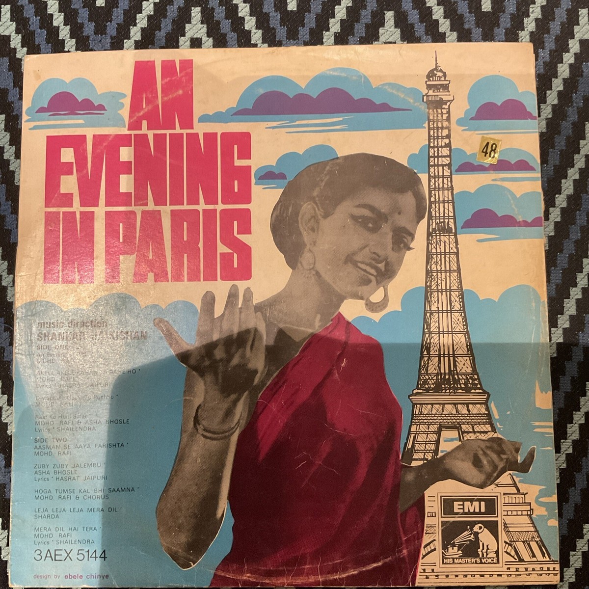An Evening In Paris Vinyl Record Ex Nigerian Press Bollywood