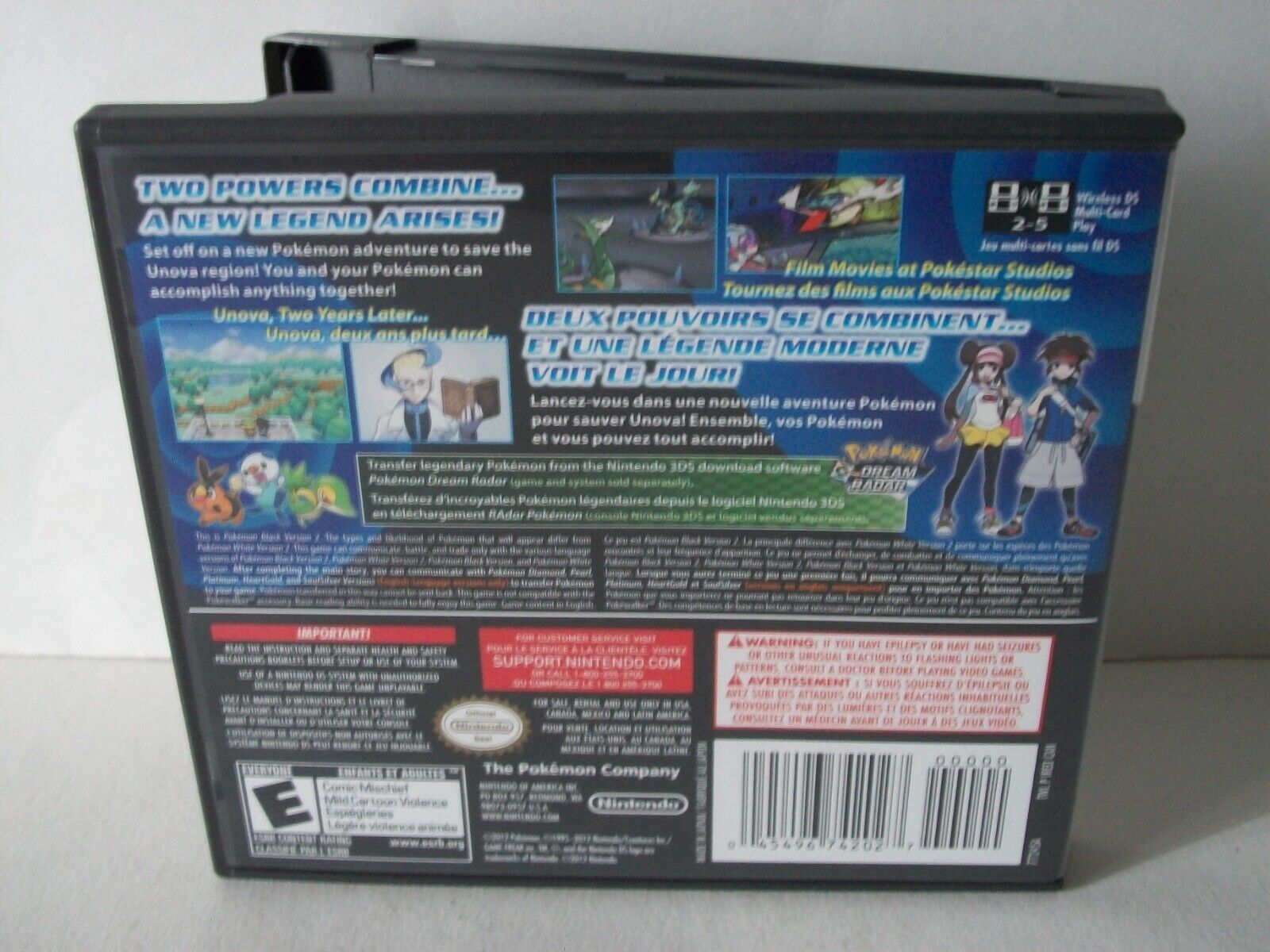 Pokémon Pokemon Black Version 2 REPRODUCTION CASE No Game 