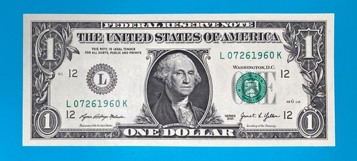 July 26, 1960 (L 07261960 K) BIRTHDAY Note $1 One Dollar Bill *UNC* - Picture 2 of 4