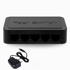 Mini Fast Switch 5-Port RJ45 Ethernet 100 Mbit / 1000 Mbit Network LAN Hub