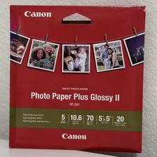Canon Inkjet Photo Paper Plus Glossy II PP-301 5" x 5" 20 Sheets