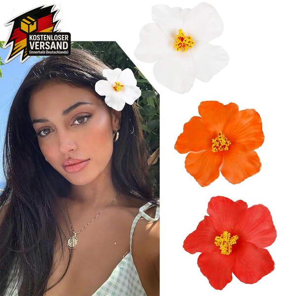 Nayyana Hawaii-Blumen Haarspangen FüR Frauen - Plumeria-Hibiskus Haarspange, 3 S-image