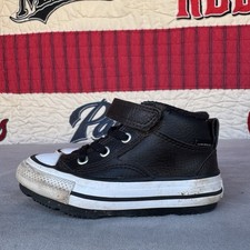 Size 7c - Kids CHUCK TAYLOR ALL STAR MID BOOT PS 'MALDEN STREET - BLACK WHITE'