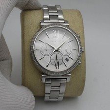Michael Kors Sofie Steel Chronograph Silver Dial Ladies Quartz Watch MK6575