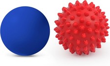 Physical Massage Therapy Ball Set: Lacrosse  Spiky Ball Set for Myofascial