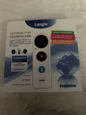 Franklin Langie S2: Sprachendolmetscher mit Global SIM Karte