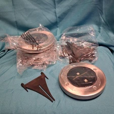 Ideaworks LED Solar Pathway Lights Stainless Steel 4pk