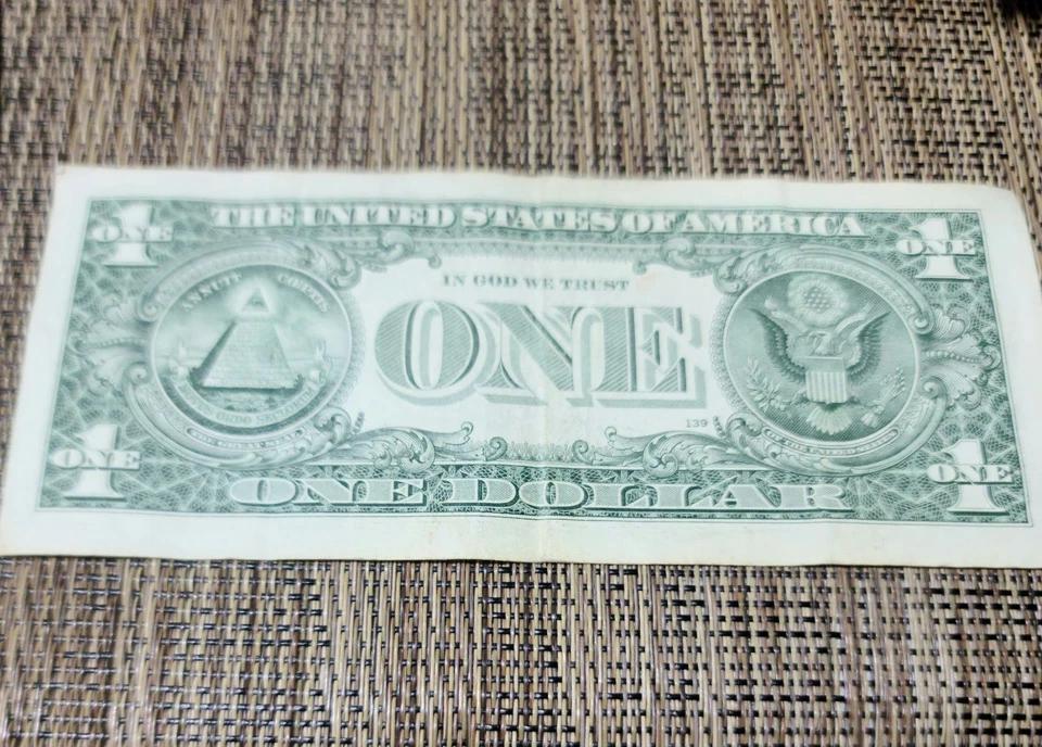 2013 Real Birthday Note. One Dollar Bill 1997 /9/9 Fancy Serial Number - Image 2 of 2